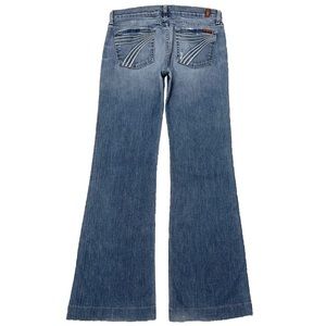 7 For All Mankind Dojo 30X31.75 Flare Stretch Blue Jeans